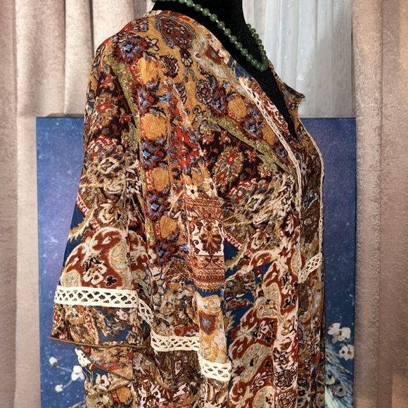Cha Cha Vente Size M Boho Blouse - Picture 9 of 11